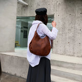 Women's Vintage Large Shoulder Leather Bag
