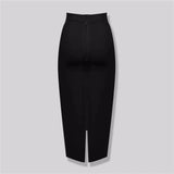 Elegant high-waist bodycon midi skirt