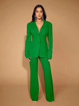 Women's high-waist flared pants