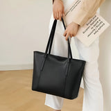 Women's Split Leather Commuter Tote Bag
