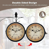 Double-Sided Retro Wall Clock