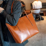 Stylish Leather Large Tote Bag