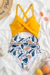 Criss-Cross Tummy Control Swimsuit