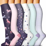 6-Pair Compression Socks for Pain Relief & Daily Comfort