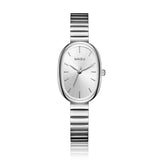 Sleek Oval Quartz Wristwatch