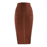 Women's vintage bandage midi skirt
