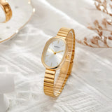 Sleek Oval Quartz Wristwatch