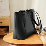 Women's Split Leather Commuter Tote Bag