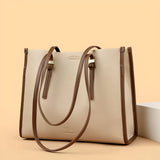 Textured Leather Tote Bag with Spacious Interior