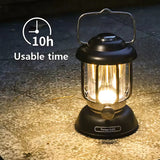 Vintage Camping Lantern with USB and Magnetic Base