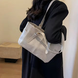 Retro-Inspired One-Shoulder Leather Handbag