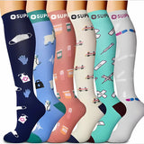 6-Pair Compression Socks for Pain Relief & Daily Comfort