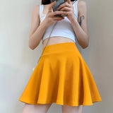 High-waist pleated tennis skirt