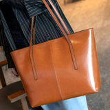 Stylish Leather Large Tote Bag