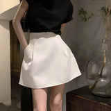 Chic high-waist A-line mini skirt