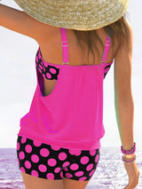 Women's Colorful Polka Dot Swimsuit Two Piece Set