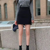 Slim high-waist mini pencil skirt