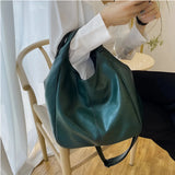 Large Leather Tote with Zipper Closure