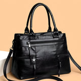 Large Capacity Retro Leather Boston Bag