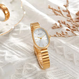 Sleek Oval Quartz Wristwatch