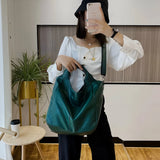 Large Leather Tote with Zipper Closure