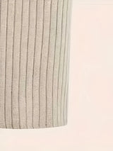 Women's high-waist ribbed knit pencil skirt