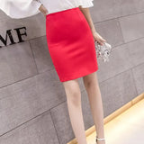Stylish, elegant midi pencil skirt with back slit