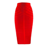 Women's vintage bandage midi skirt