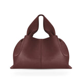 Soft Leather Shoulder Bag with French Texture