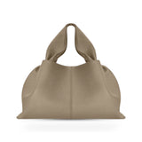 Soft Leather Shoulder Bag with French Texture