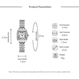 Women's Square Stainless Steel Quartz Watch