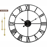 Large 3D Roman Numeral Wall Clock