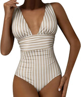 Striped One-Piece Swimsuit