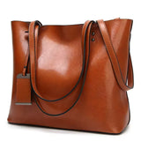 Vintage Large Capacity Leather Tote Bag