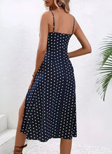 Polka Dot & Floral Print Suspender Dress