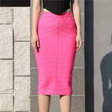 Women's vintage bandage midi skirt