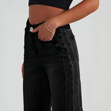 Women's High-Waisted Wide-Leg Denim Jeans