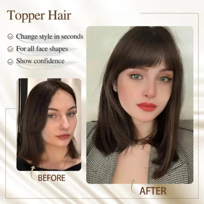 Natural Hair Topper for Instant Volume