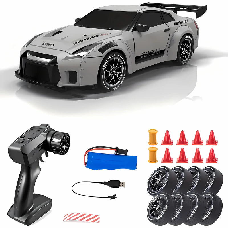 Retro Drift Master – 4WD RC Car with LED Lights
