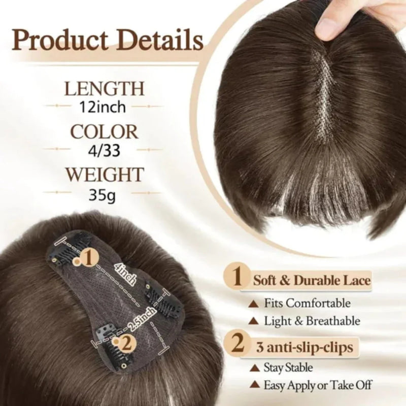 Natural Hair Topper for Instant Volume