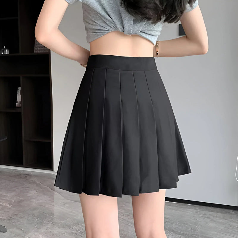 High-waist pleated mini skirt – Comfortable & versatile