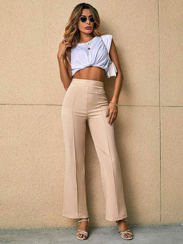 Women's high-waist flared pants