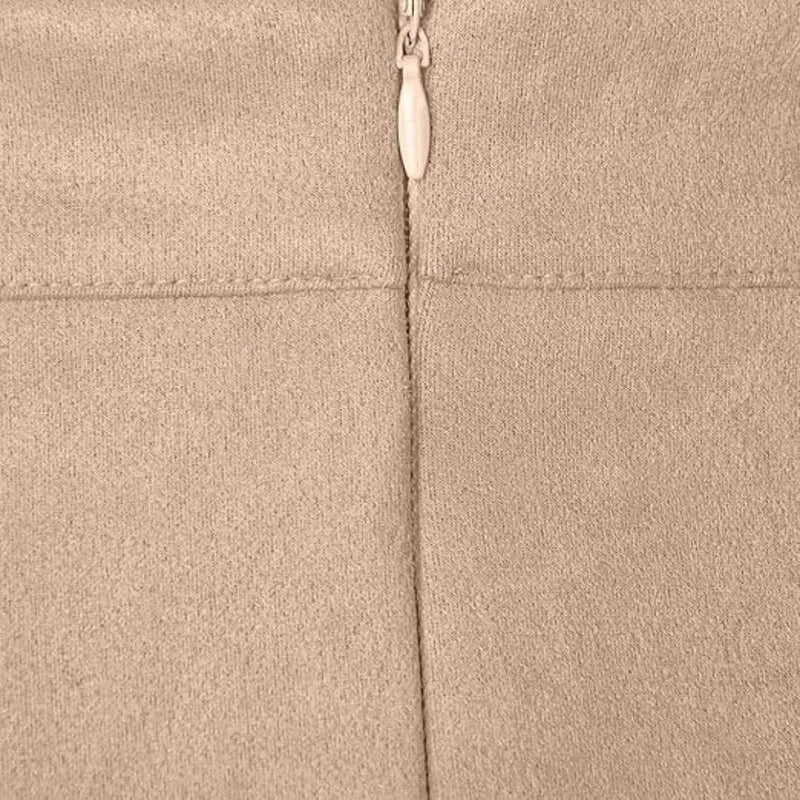 Women's high-waist faux suede mini skirt