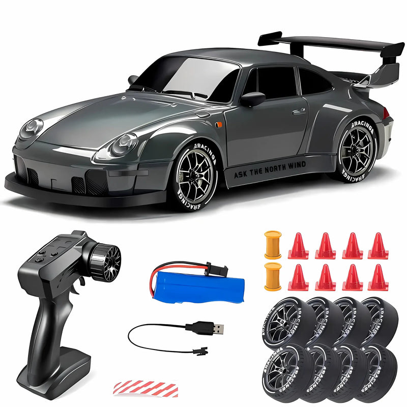Retro Drift Master – 4WD RC Car with LED Lights