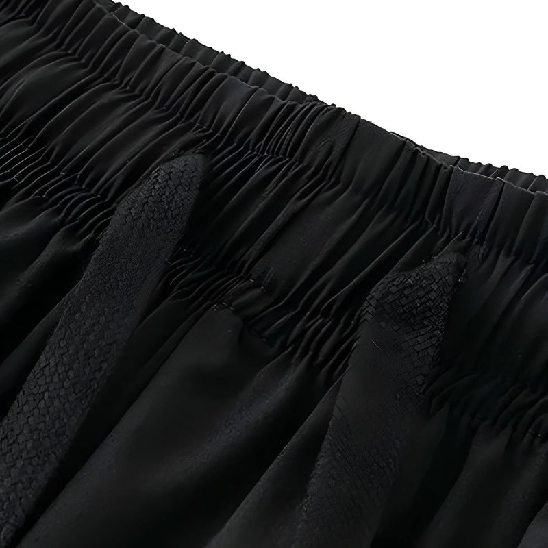 Women's High-Waisted Lace-Up Straight Pants