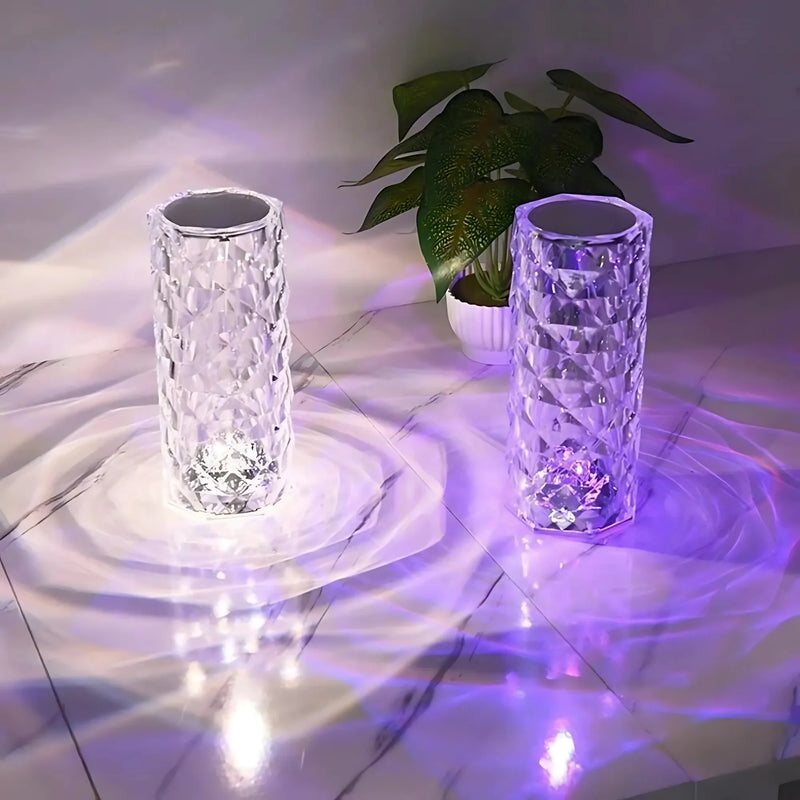 16-Color Crystal Lamp with Adjustable Glow