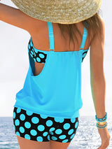 Women's Colorful Polka Dot Swimsuit Two Piece Set