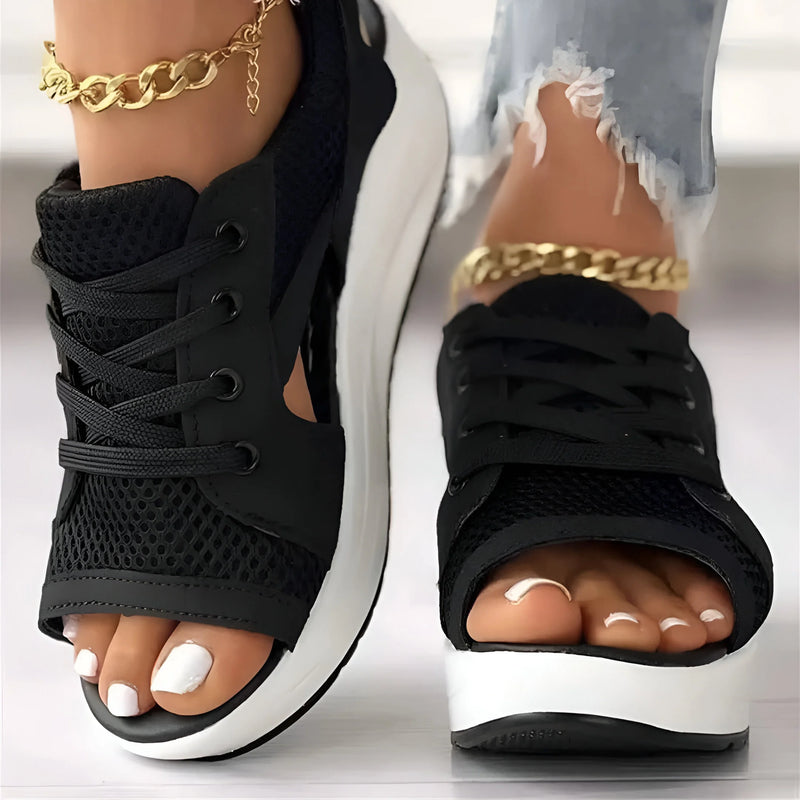 Casual Contrast Paneled Sneakers
