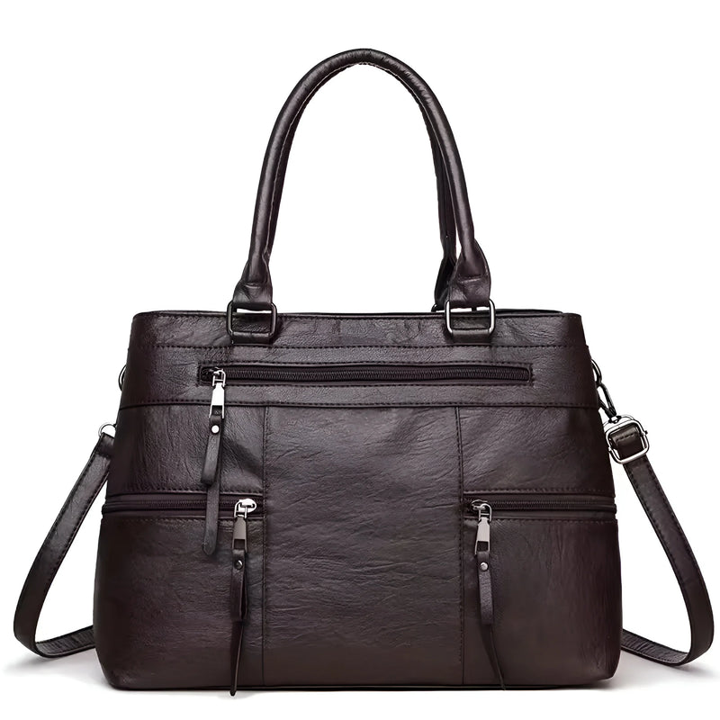 Large Capacity Retro Leather Boston Bag