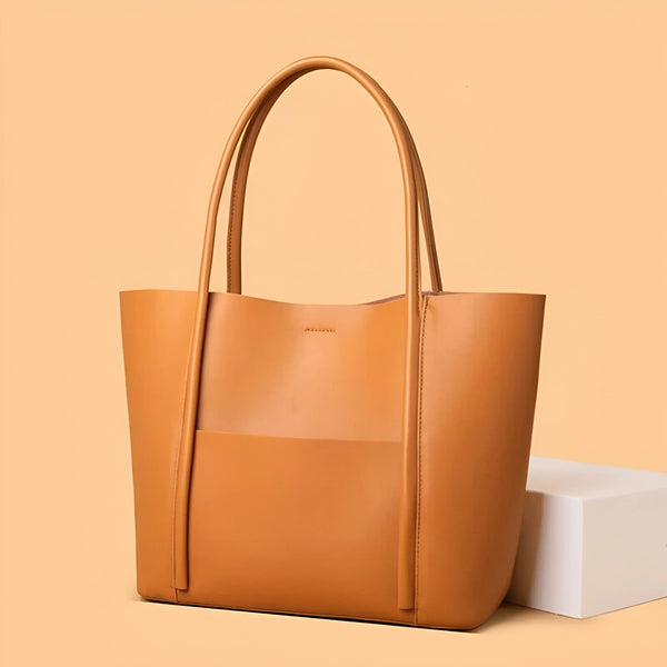 Women's Spacious Split Leather Tote Bag